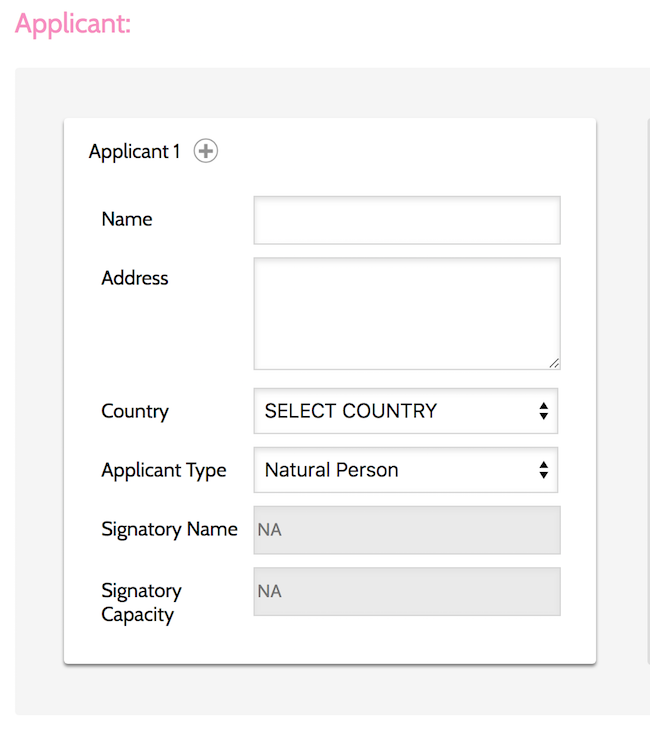 the applicant may be a natural person, a juristic person (e.g.