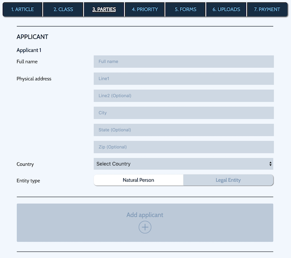 GlobalIPCo Design Management System applicant