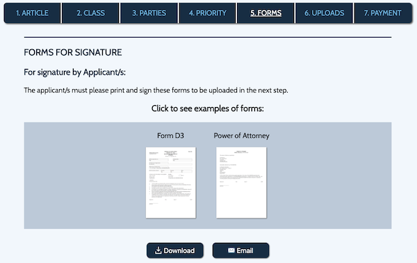 GlobalIPCo Design Management System forms