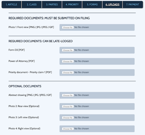 GlobalIPCo Design Management System upload