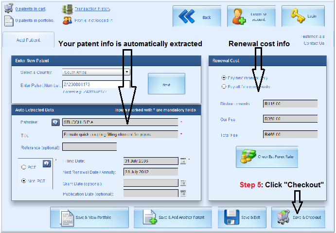 Enter patent number